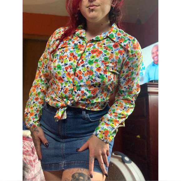 VTG Shapely floral long sleeve - Picture 1 of 3